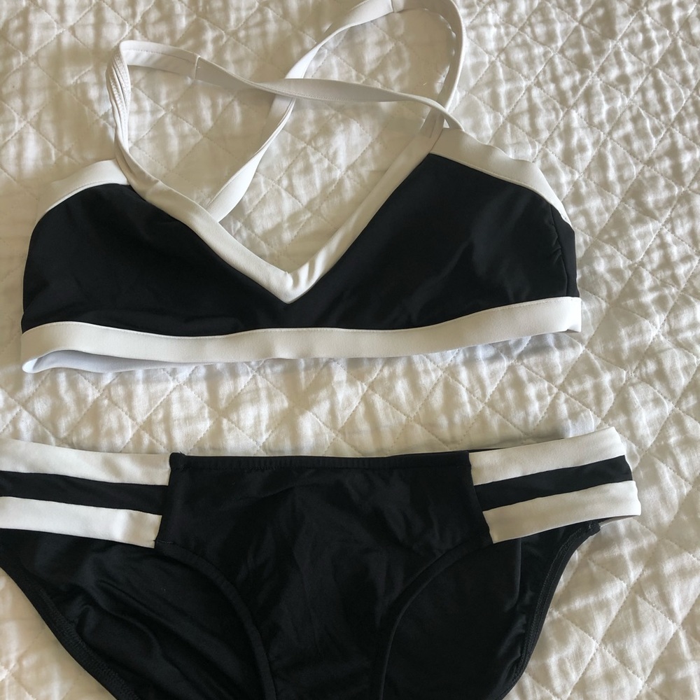 Seafolly black and white bikini